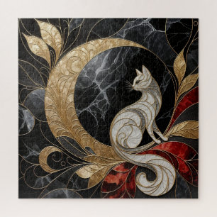 Art Deco Cat Jigsaw Puzzle