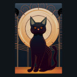 Art Deco Cat Poster<br><div class="desc">A stylish cat poster in an art deco design.</div>