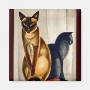 Art Deco Cats Magnet