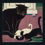 Art Deco Cats Poster<br><div class="desc">Customisable Art Deco Original,  Altered Art Poster</div>