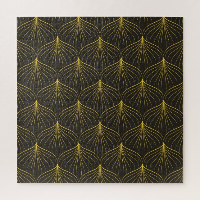 Art Deco Charm: Vintage Geometric Seamless Jigsaw Puzzle (Vertical)