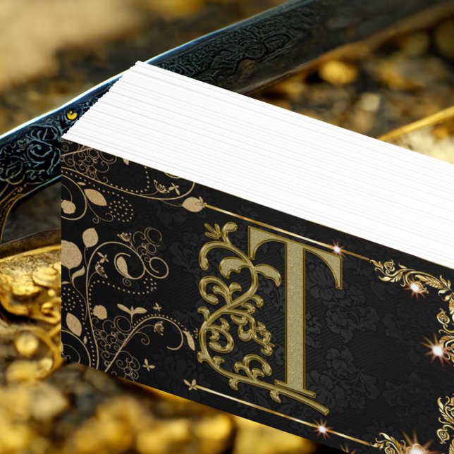 Art Deco Chic Elegant Black Gold Hair Stylist Business Card (Creator Uploaded)