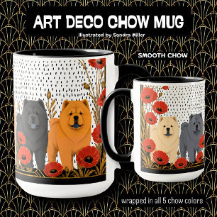 ART DECO CHOWS smooth Mug