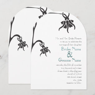Art Deco Christian Die Cut Wedding Invitations
