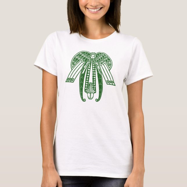 Art Deco Christmas Angel T-Shirt (Front)