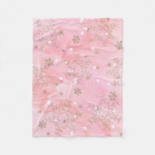 Art Deco Christmas Fleece Blanket