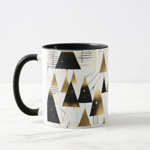 art deco christmas trees coffee mug