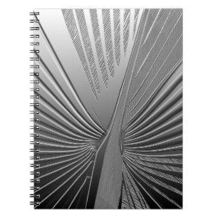 Art Deco chrome palm leaf Spiral Notebook