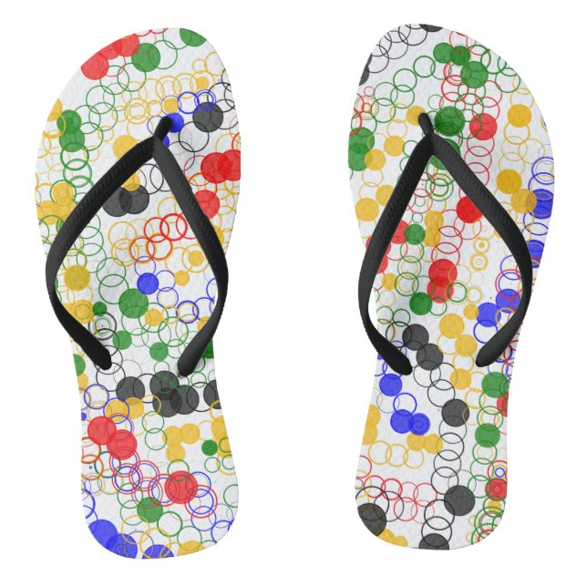 Art Deco Circle Rings flip flops (Footbed)