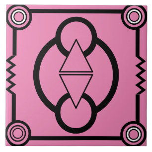 Art Deco Circles and Triangles and Colour Tile