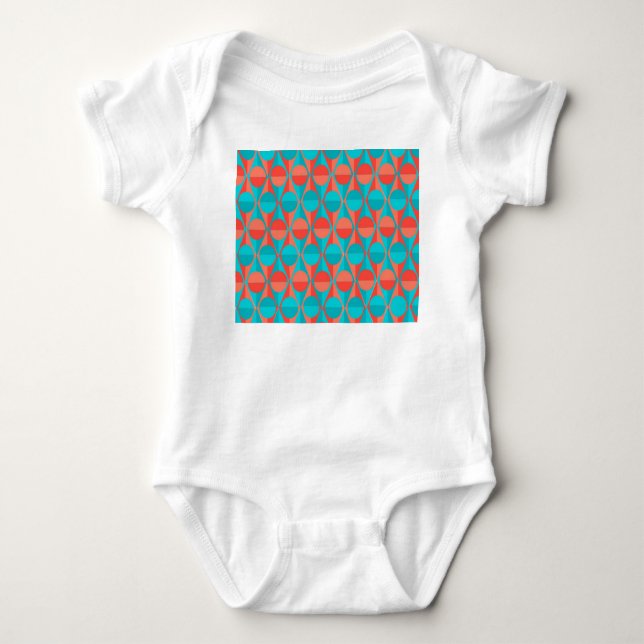 Art Deco Circles and Triangles Baby Bodysuit (Front)