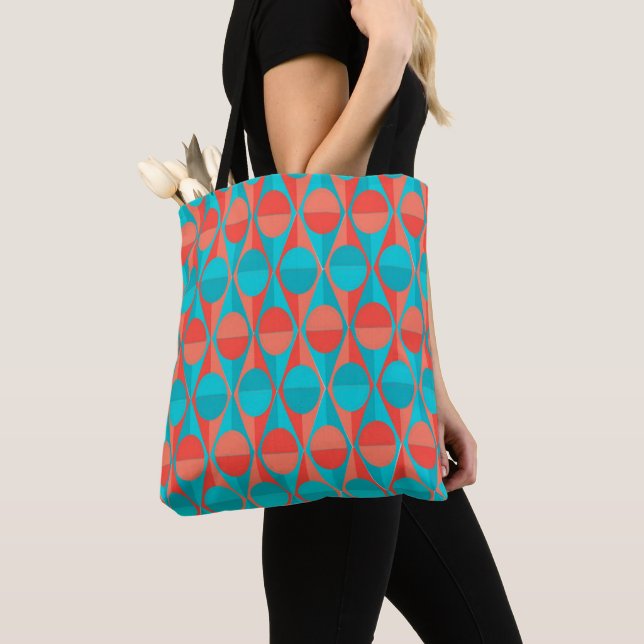 Art Deco Circles and Triangles  Tote Bag (Close Up)
