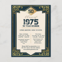 Art Deco Class of 1975 50 Year High School Reunion