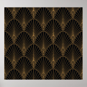 Art deco: classic geometric pattern. poster