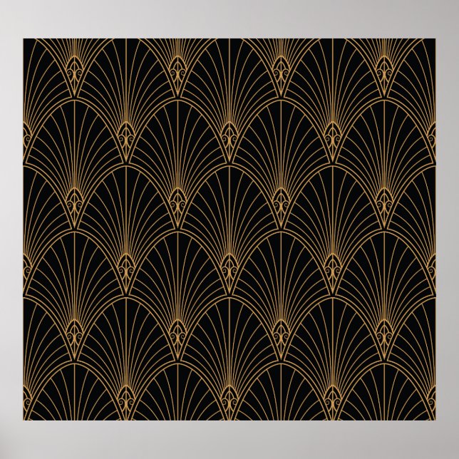 Art deco: classic geometric pattern. poster (Front)