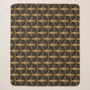 Art Deco Classic: Geometric Vintage Ornament. Sherpa Blanket