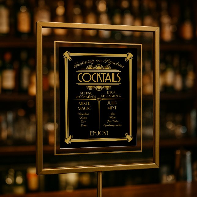 Art Deco cocktail sign, signature, bar sign (Creator Uploaded)