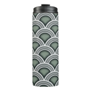 Art Deco Concentric Circles Water Bottle