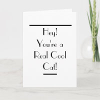Art Deco Cool Cat Birthday Card