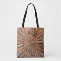 Art deco copper metallic flower medallion