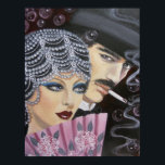 ART DECO COUPLE POSTER<br><div class="desc">Original acrylic painting on canvas, ... ... ... ... ... .A beautiful and most charming couple out for an evening of fun, where they will dance the night away. This is the type of painting that is nostalgic and brings back an era of gaiety and beautiful fashion, women were most...</div>