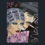 ART DECO COUPLE POSTER<br><div class="desc">Original acrylic painting on canvas, ... ... ... ... ... .A beautiful and most charming couple out for an evening of fun, where they will dance the night away. This is the type of painting that is nostalgic and brings back an era of gaiety and beautiful fashion, women were most...</div>