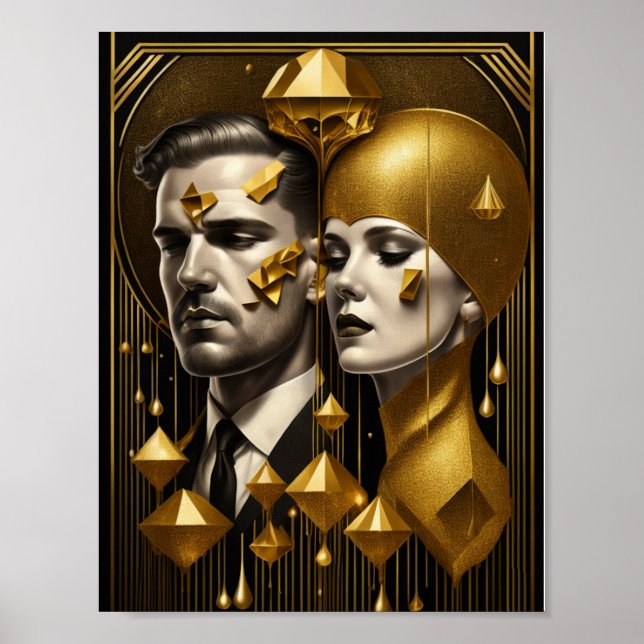 Art Deco couple Poster (Front)