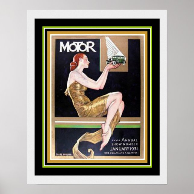 Art Deco Cover  Motor Magazine 16 x 20 Poster (Front)