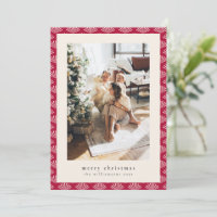 Art Deco Cranberry Red Merry Christmas 2 Photo