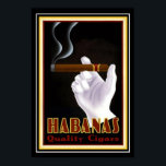 Art Deco Cuban "Habanas" Cigar Ad 13 x 19 Poster<br><div class="desc">Vintage Cuban Cigar Art Deco Advertisement "Habanas" 13 x 19</div>