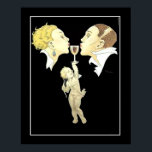 Art Deco Cupid with Couple Vintage Poster<br><div class="desc">Art Deco Cupid with Couple Vintage Poster art deco,  retro images,  vintage illustrations,  vintage retro,  nouveau,  deco image,  vintage travel,  france travel,  paris travel,  french,  vintagestore,  vintage,  restaurant drco,  retro,  travel,  vintage images,  victorian,  victorian images,  vintage graphics,  popular,  décor styles,  retro style,  cool,  modern,  country,  landscapes,  vintage store,  posters</div>