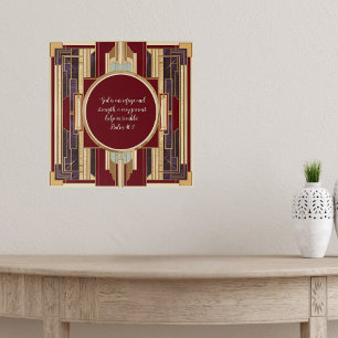 Art Deco Customisable Downloadable Bible Verse Poster