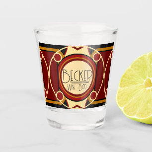 Art Deco Customisable Shot Glass