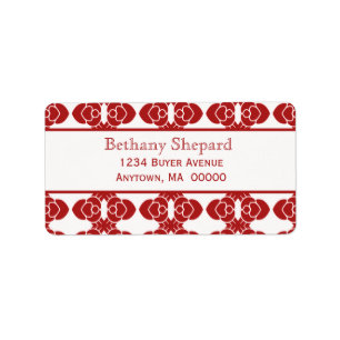 Art Deco Damask Address Label