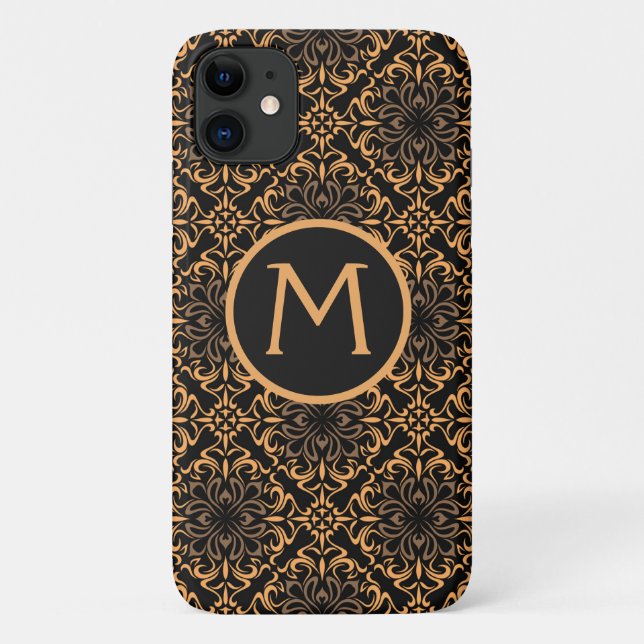 Art Deco Damask Black and Gold Case-Mate iPhone Case (Back)