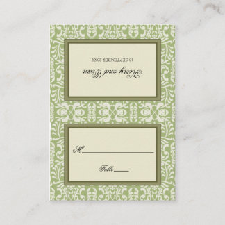 Art Deco Damask Place Card