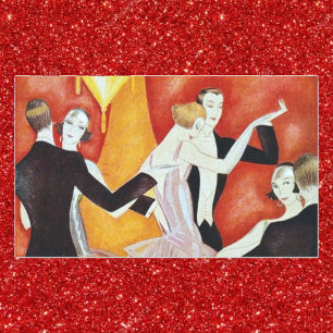Art Deco Dancing Couples 1920s Ballroom Rectangular Sticker