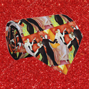 Art Deco Dancing Couples 1920s Ballroom  Tie