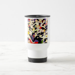 Art Deco Dancing Couples Pattern 1920s Jazz Age Travel Mug