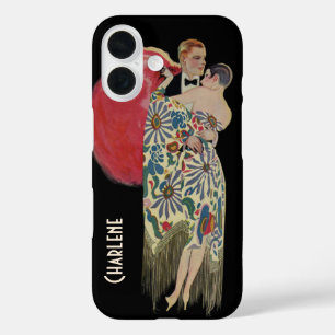 Art Deco Dancing, Vintage Love and Romance iPhone 16 Case