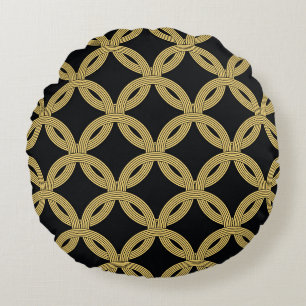 Art Deco Decoration Seamless Ornament Round Cushion