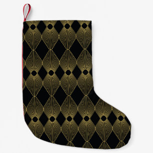 Art Deco Decoration Seamless Pattern Small Christmas Stocking