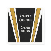 Art Deco Design Black And Gold Wedding