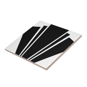 Art Deco Design Black And White Tile