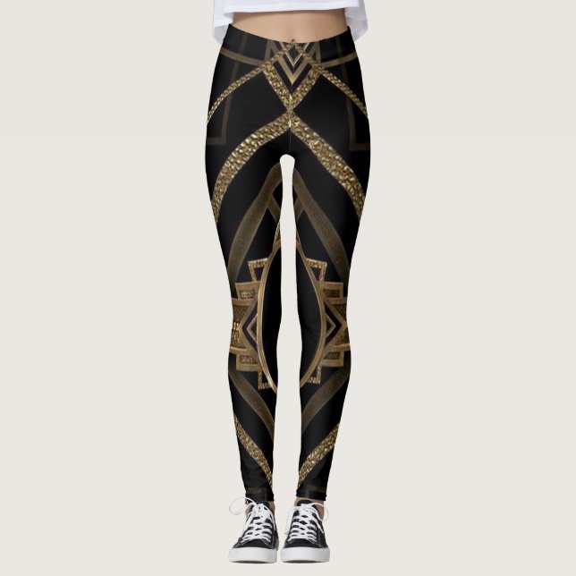 Art Deco Design Leggings (Front)