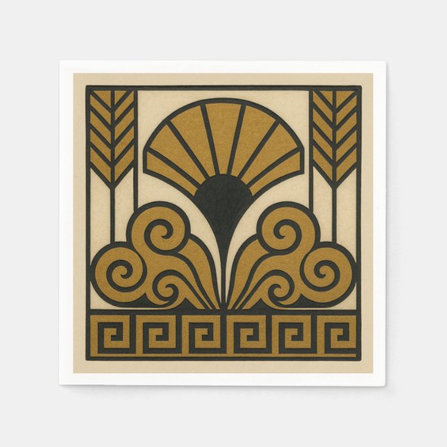 Art Deco Design Napkin (Front)