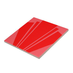 Art Deco Design Red Tile