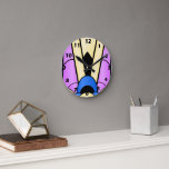 Art Deco Design Round Clock<br><div class="desc">Wall clock art deco design that you can customise with any text of your choice. Should you require any help with customising then contact us through the link on this page. Art deco wall clock.</div>