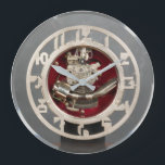 Art Deco Design Wall Clock<br><div class="desc">Round (Large) Featured in two sizes, this wall clock is vibrantly printed with AcryliPrint®HD process to ensure the highest quality display of any content. Order this deco style round wall clock for your walls or give to friends and family as a gift for a timeless treasure. 2 sizes: 8" diameter...</div>