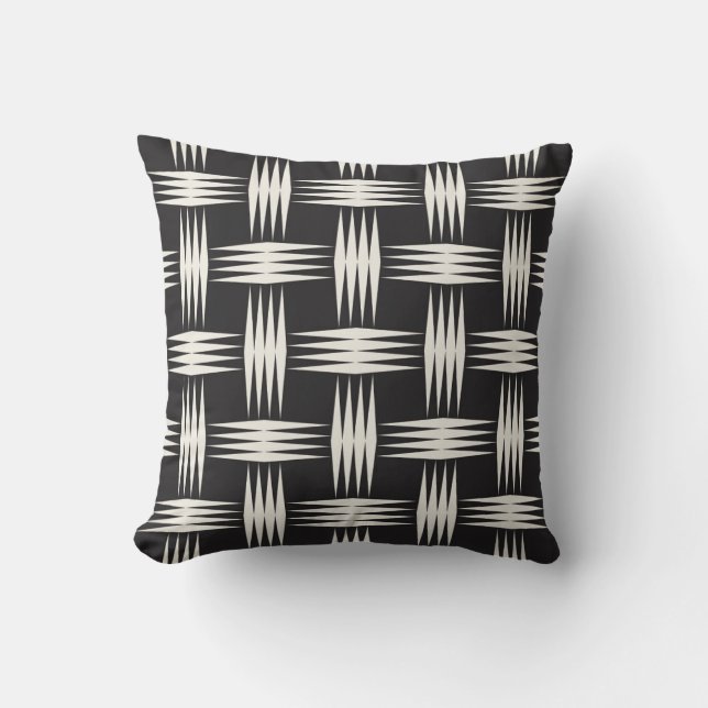 Art Deco Diamond Arrow Pattern Cushion (Front)